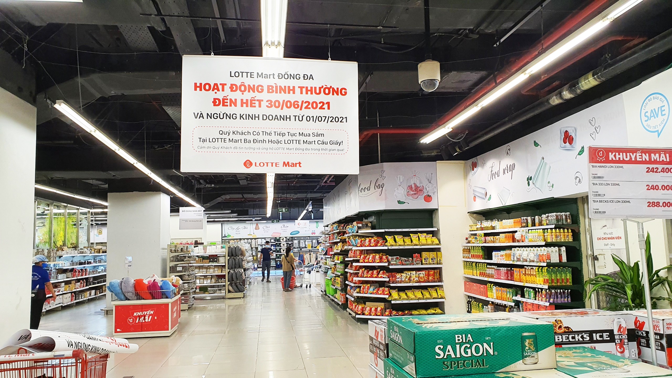 LOTTE Mart Việt Nam bất ngờ thông báo đóng cửa một siêu thị ở Hà Nội