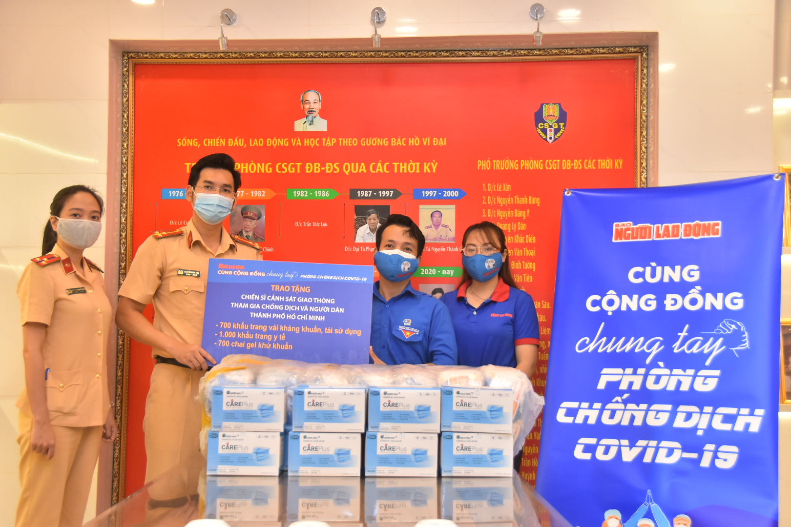 Đoàn thanh niên CSGT TP HCM tiếp sức tuyến đầu chống dịch Covid-19