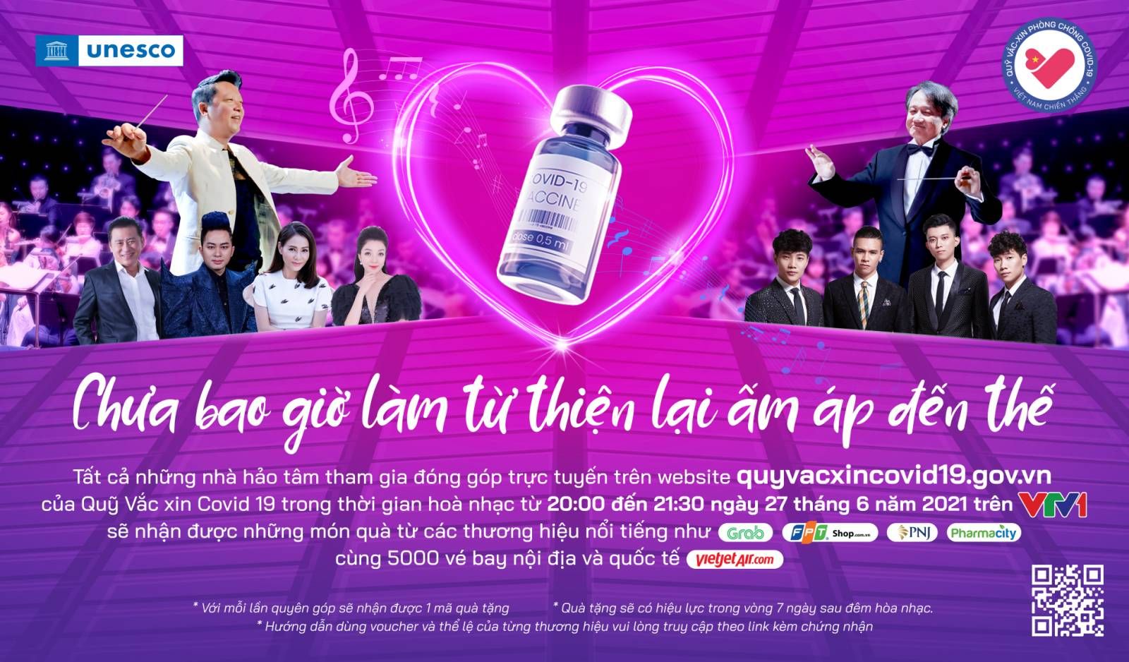 Nghe hoà nhạc, đóng góp cho Quỹ vắc-xin: Chưa bao giờ làm từ thiện lại ấm áp đến thế!