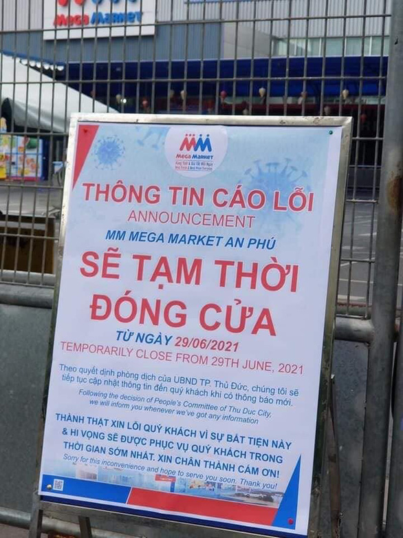 Si&ecirc;u thị MM Mega Market An Ph&uacute; tạm đ&oacute;ng cửa, hơn 100 nh&acirc;n vi&ecirc;n phải x&eacute;t nghiệm SARS-CoV-2 - Ảnh 1.