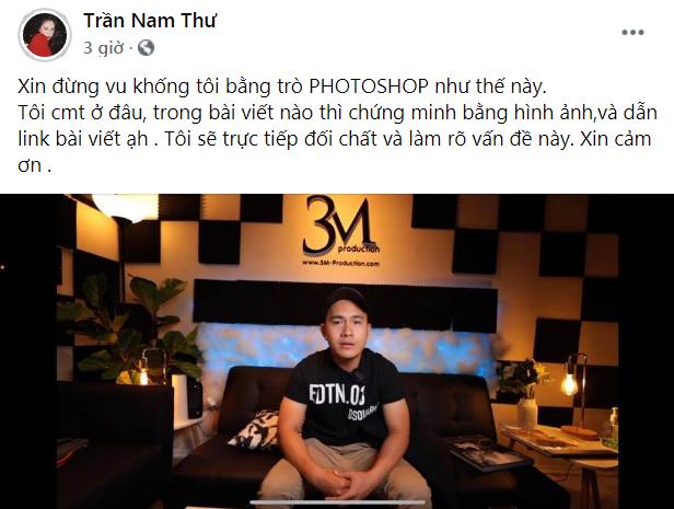 Nam Thư bức x&uacute;c v&igrave; bị photoshop đoạn b&igrave;nh luận nhạy cảm với con trai Ho&agrave;i Linh - Ảnh 3.