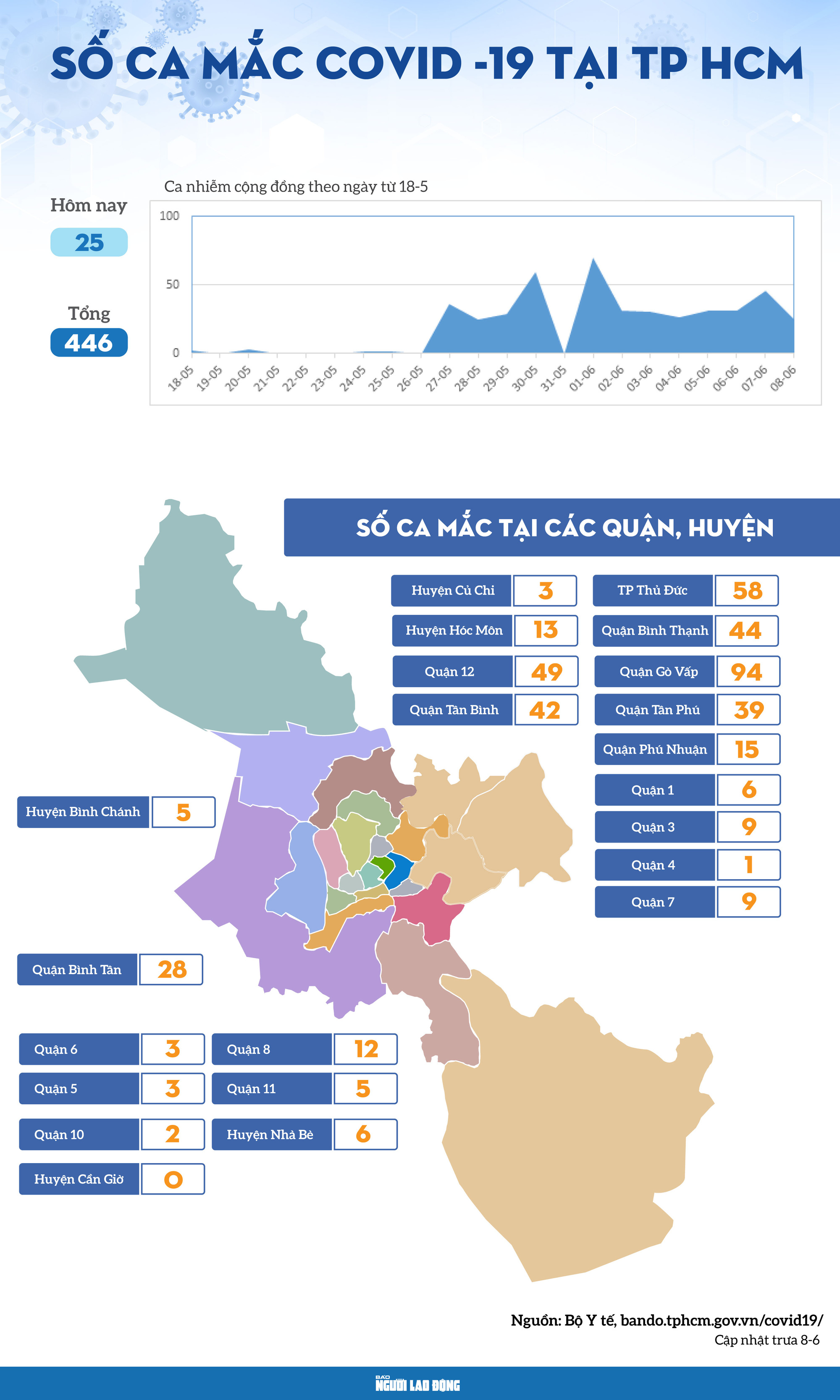 [Infographic] Số ca mắc Covid-19 tại TP HCM - Ảnh 1.