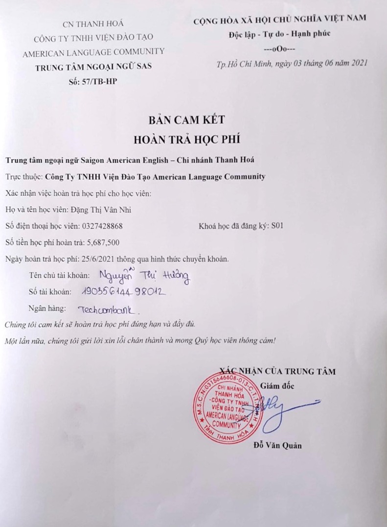 Dừng hoạt động đột ngột, Trung t&acirc;m ngoại ngữ SAS quỵt lu&ocirc;n tiền của học vi&ecirc;n? - Ảnh 2.