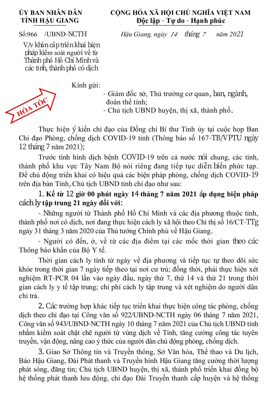 T&acirc;n B&iacute; thư Hậu Giang kiểm tra thực tế, 7 địa phương khẩn trương dập dịch Covid-19 - Ảnh 3.