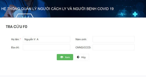 Ứng dụng giúp tra cứu thông tin về người đang cách ly, điều trị Covid-19
