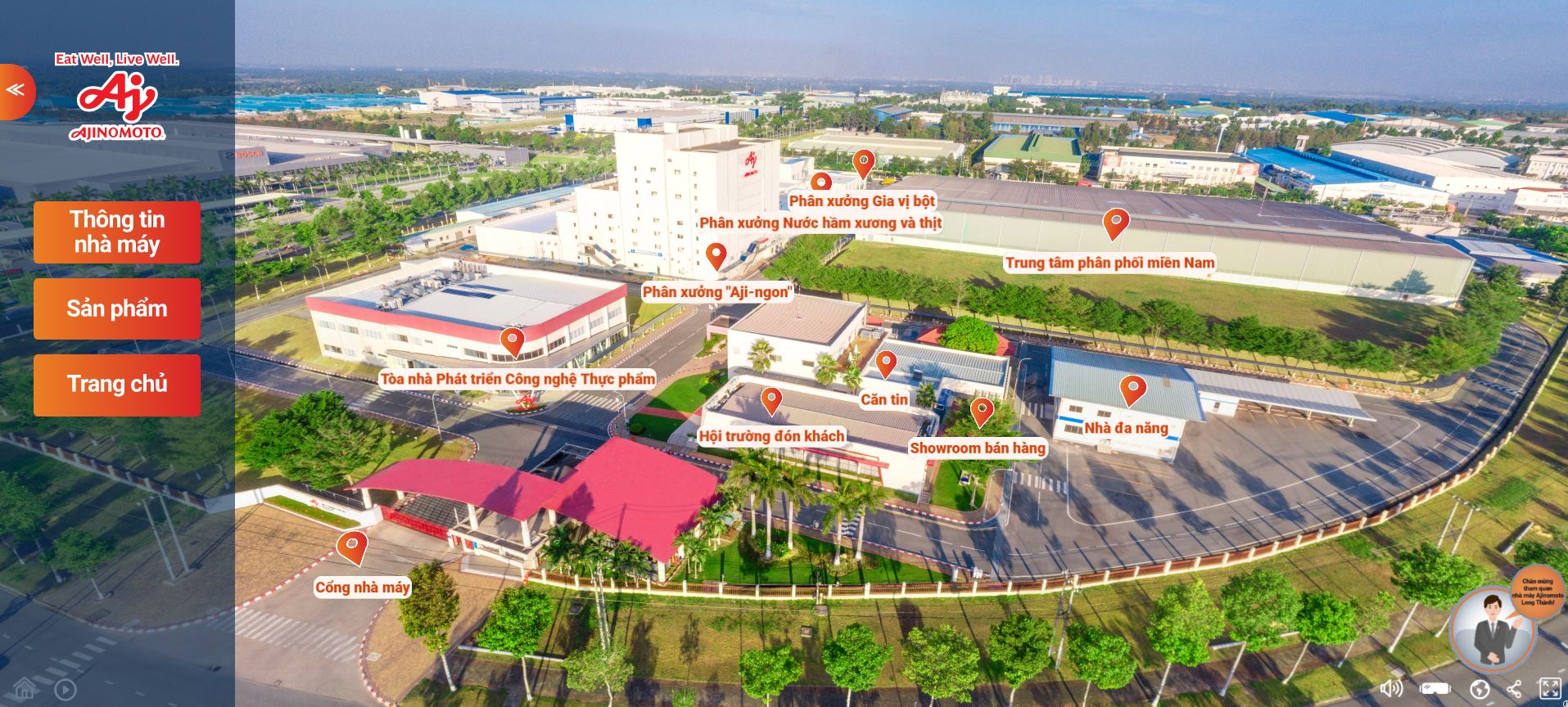 Tham quan nhà máy Ajinomoto trực tuyến nhờ công nghệ số hóa không gian