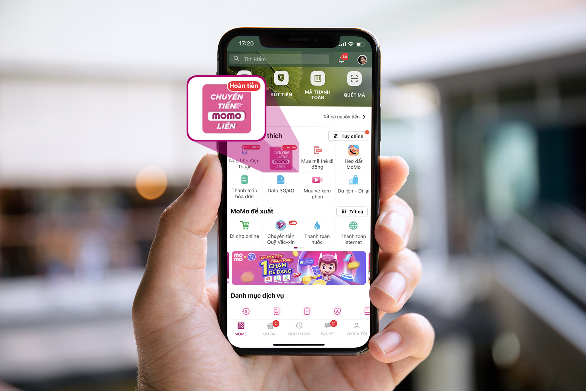 100% hoàn tiền và cơ hội nhận thưởng 10 triệu khi trải nghiệm Chuyển tiền cùng MoMo