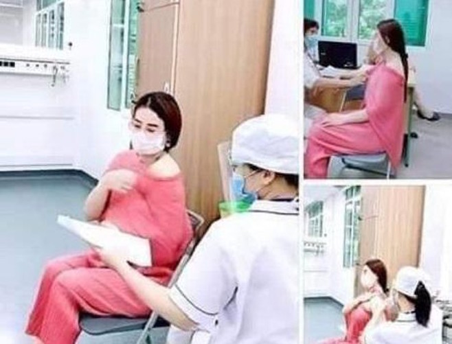 Á hậu doanh nhân khoe được "người anh" là lãnh đạo bệnh viện cho tiêm vắc-xin Covid-19