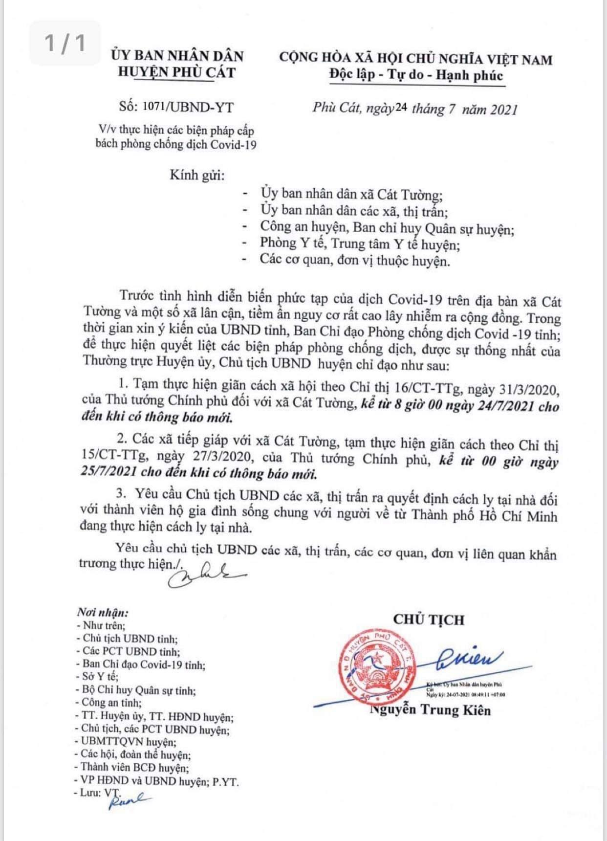 Bình Định: Cách ly các thành viên hộ gia đình sống chung với người từ TP HCM về Phù Cát - Ảnh 1.
