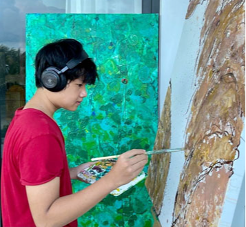 Vẽ và bán tranh hỗ trợ phòng chống dịch Covid-19