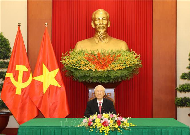 Tổng Bí thư Nguyễn Phú Trọng điện đàm với Chủ tịch Cuba Miguel Díaz-Canel Bermudez