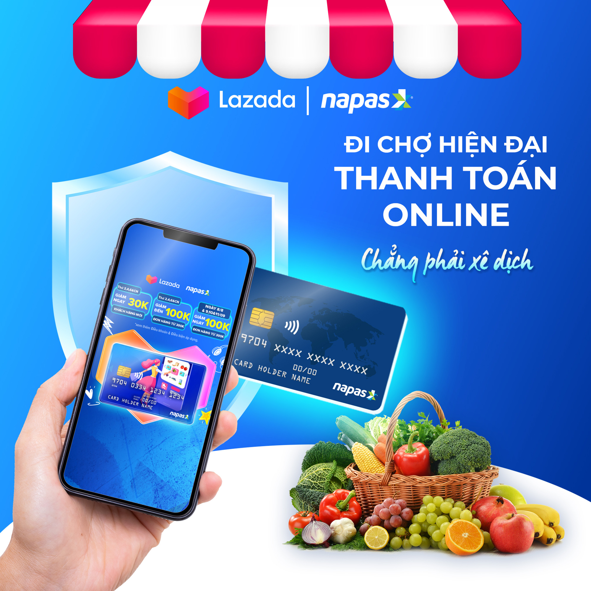Ngập tràn ưu đãi trên Lazada với thẻ nội địa - Ảnh 1.