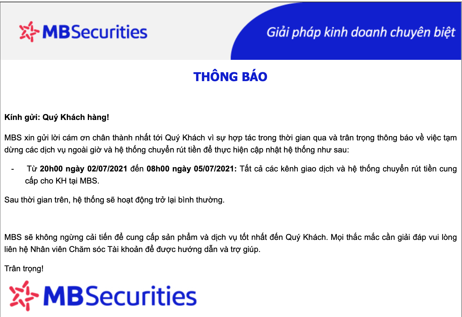 HOSE và nhiều công ty chứng khoán đồng loạt bảo trì hệ thống - Ảnh 2.