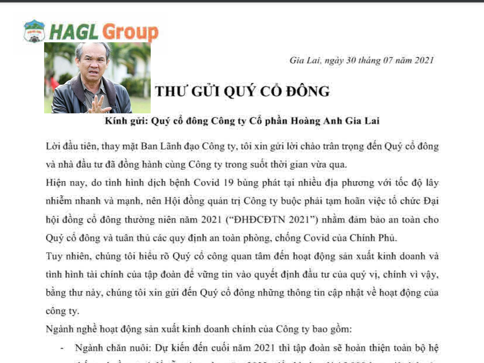 Bầu Đức gửi "tâm thư" cho cổ đông nhắc khoản nợ với BIDV