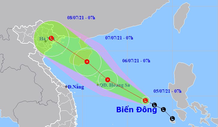 Vùng áp thấp vào Biển Đông, khả năng mạnh thêm