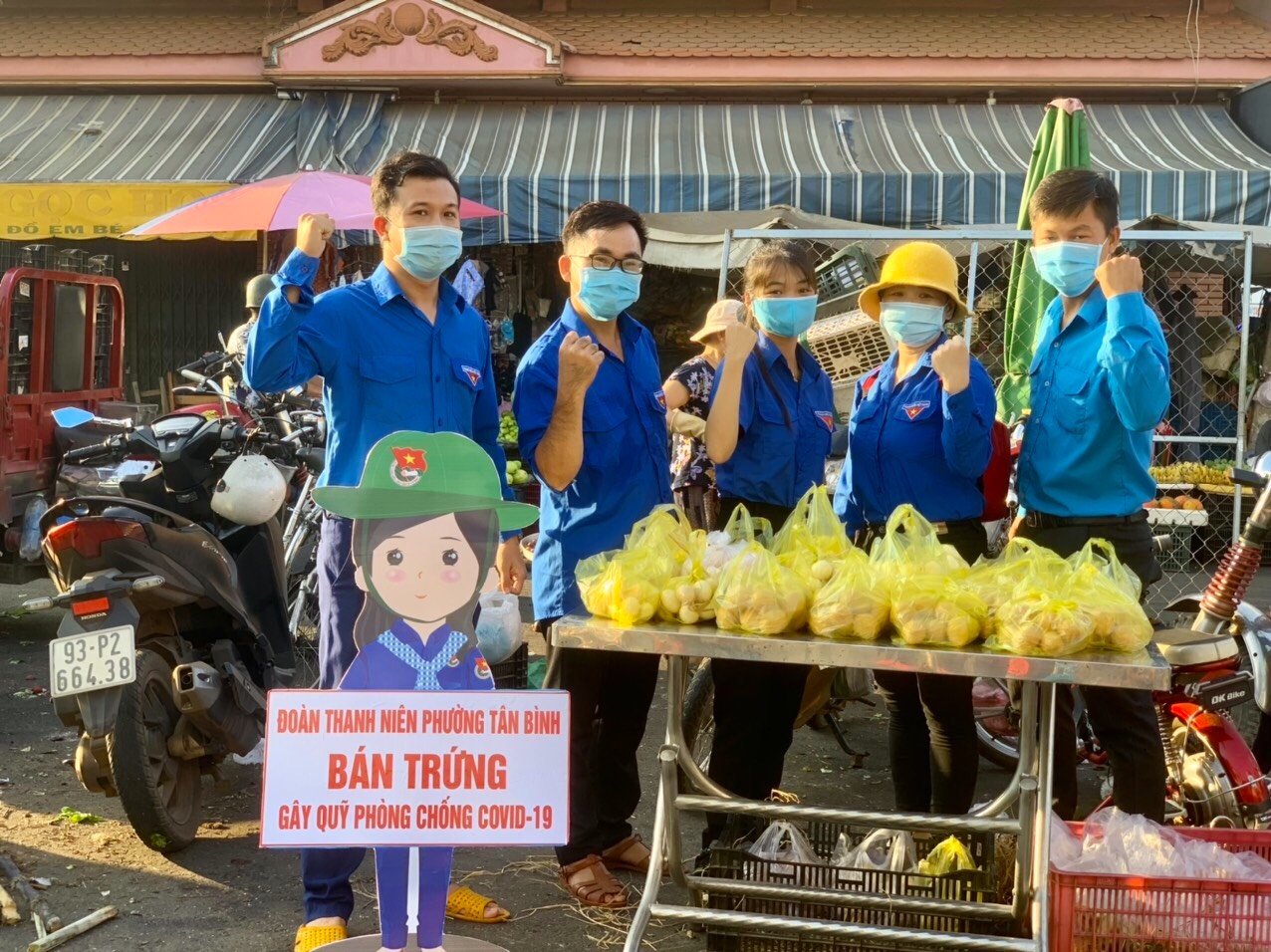 Tuổi trẻ Đồng Xoài gây quỹ phòng chống dịch với nhiều cách làm sáng tạo