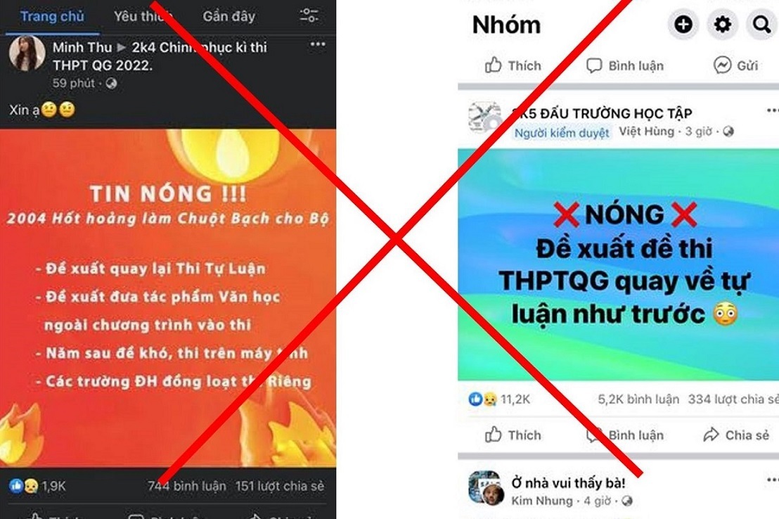 Thi tốt nghiệp THPT năm 2022 theo h&igrave;nh thức tự luận l&agrave; th&ocirc;ng tin giả - Ảnh 1.
