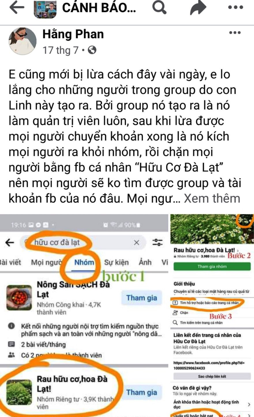 Cảnh gi&aacute;c trang Facebook Hữu cơ Đ&agrave; Lạt lừa đảo, trục lợi bất ch&iacute;nh trong m&ugrave;a dịch Covid-19 - Ảnh 2.
