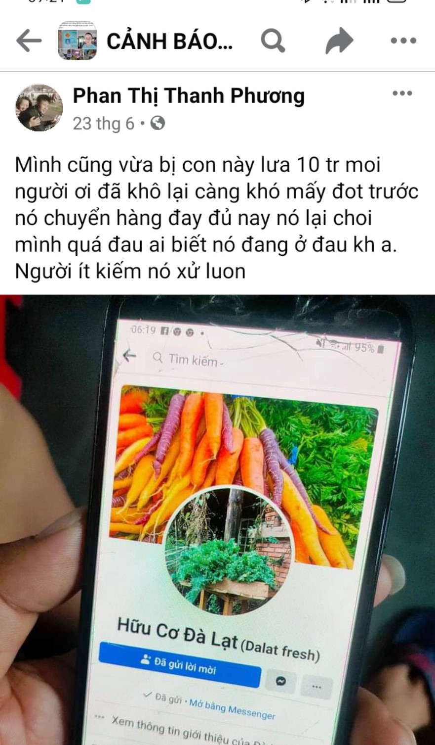 Cảnh gi&aacute;c trang Facebook Hữu cơ Đ&agrave; Lạt lừa đảo, trục lợi bất ch&iacute;nh trong m&ugrave;a dịch Covid-19 - Ảnh 1.