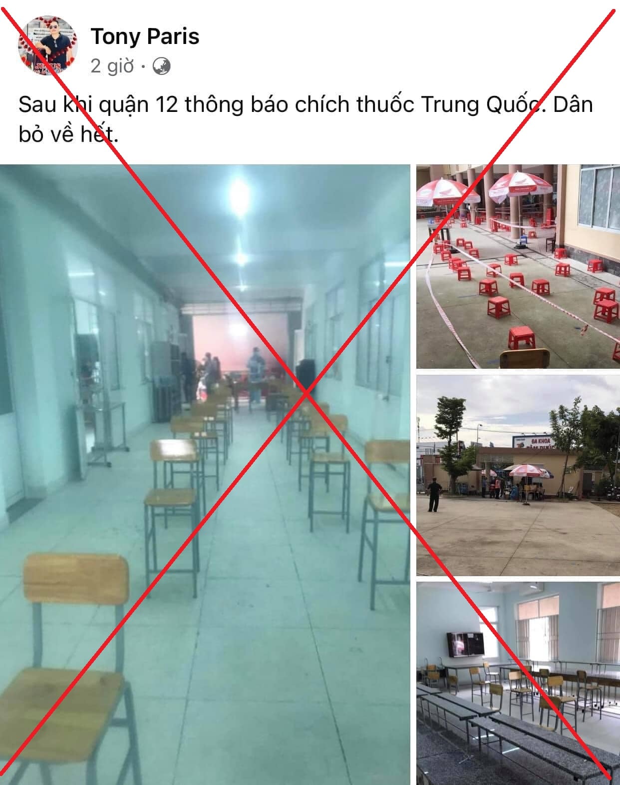 Quận 12 bác bỏ thông tin "dân bỏ về, không tiêm vắc-xin Trung Quốc"
