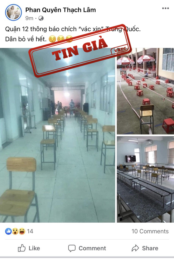 Trung t&acirc;m xử l&yacute; tin giả l&ecirc;n tiếng về th&ocirc;ng tin người d&acirc;n bỏ về, kh&ocirc;ng ti&ecirc;m vắc-xin Trung Quốc - Ảnh 1.