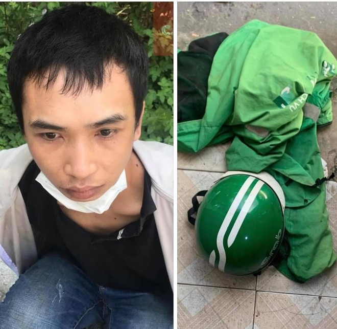 Mặc áo Grab cầm kim tiêm vào cửa hàng tạp hóa cướp tài sản