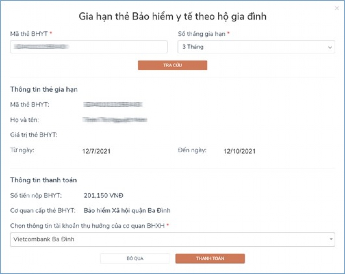 C&aacute;ch đ&oacute;ng BHXH tự nguyện, gia hạn BHYT hộ gia đ&igrave;nh tr&ecirc;n Cổng Dịch vụ c&ocirc;ng Quốc gia - Ảnh 3.