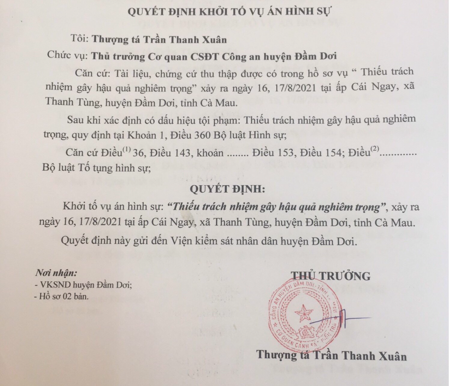 Khởi tố vụ &aacute;n l&agrave;m l&acirc;y lan dịch bệnh li&ecirc;n quan 1 b&aacute;c sĩ, 1 c&ocirc;ng ty t&agrave;i ch&iacute;nh - Ảnh 2.