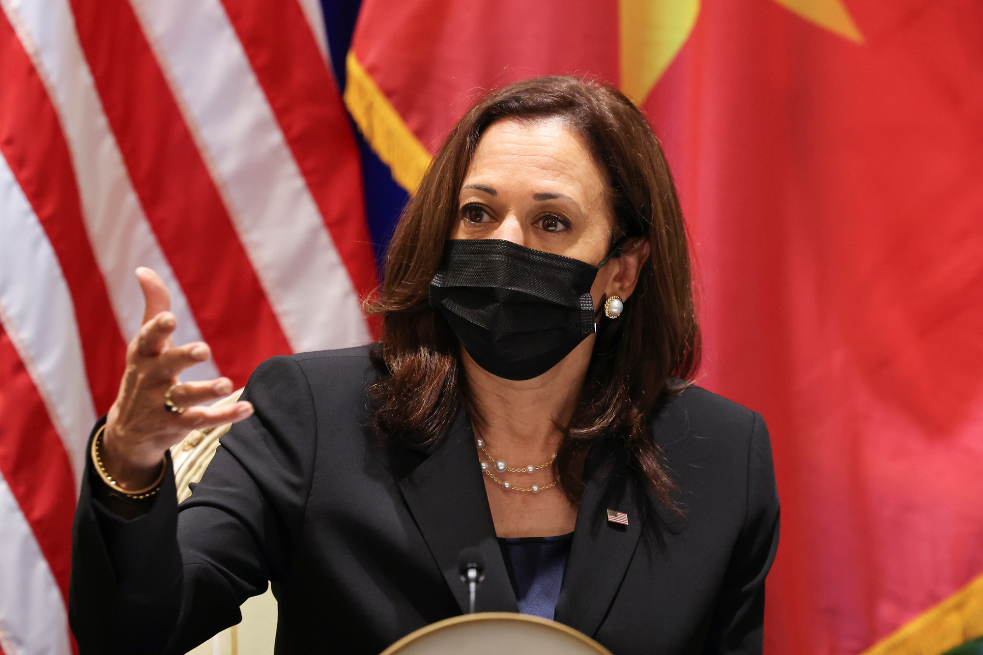 Ph&oacute; Tổng thống Kamala Harris họp b&aacute;o, livestream tr&ecirc;n Facebook - Ảnh 1.