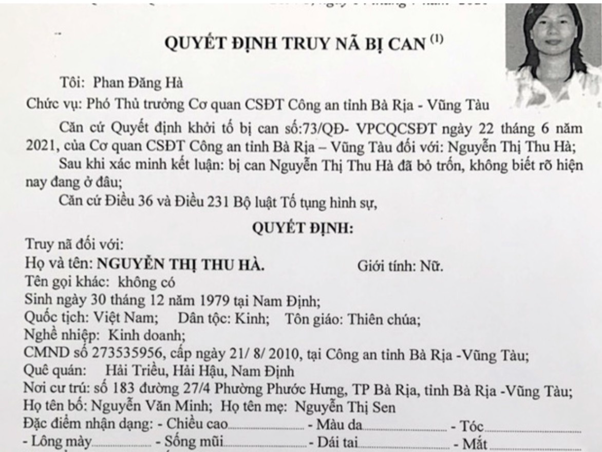 Truy nã nữ giám đốc lừa bán đất nền cho nhiều người