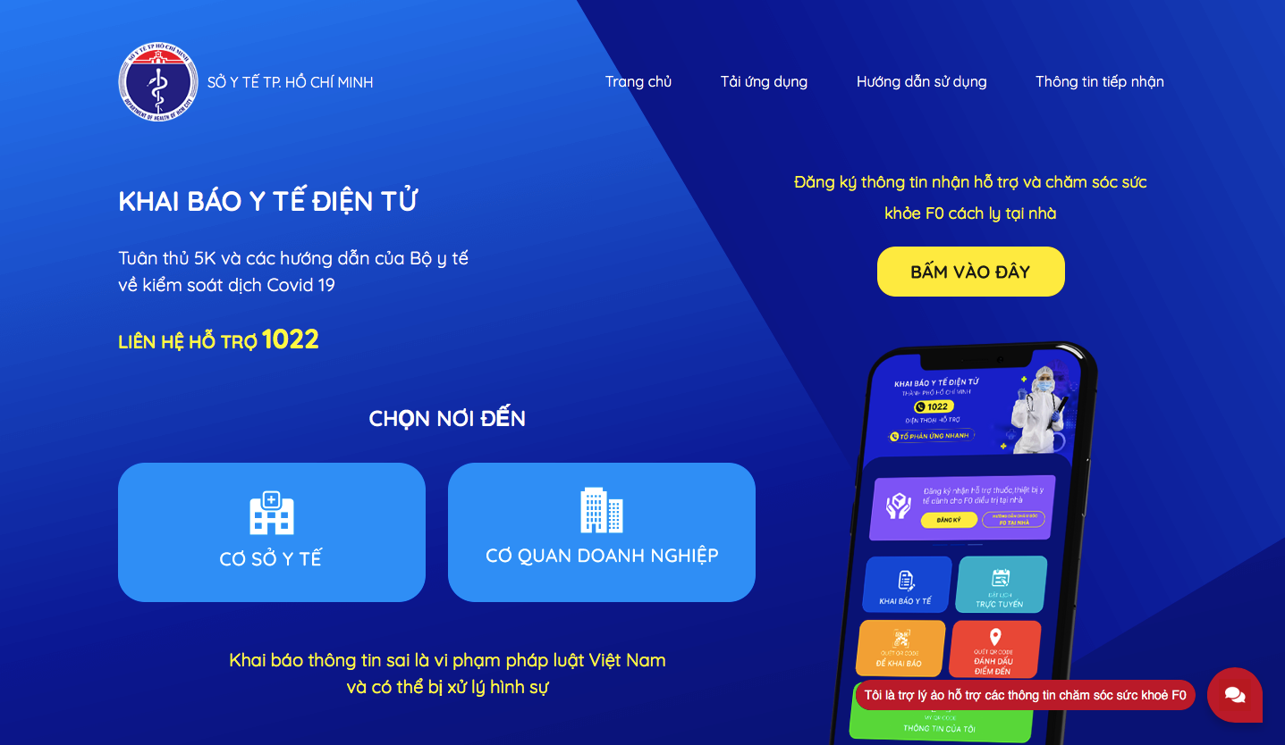 TP HCM ra mắt ứng dụng hỗ trợ F0 tại nhà