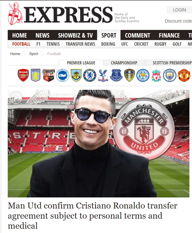 Ronaldo t&aacute;i hợp Man United: Truyền th&ocirc;ng thế giới việt vị, trang chủ Quỷ đỏ sập nguồn - Ảnh 3.