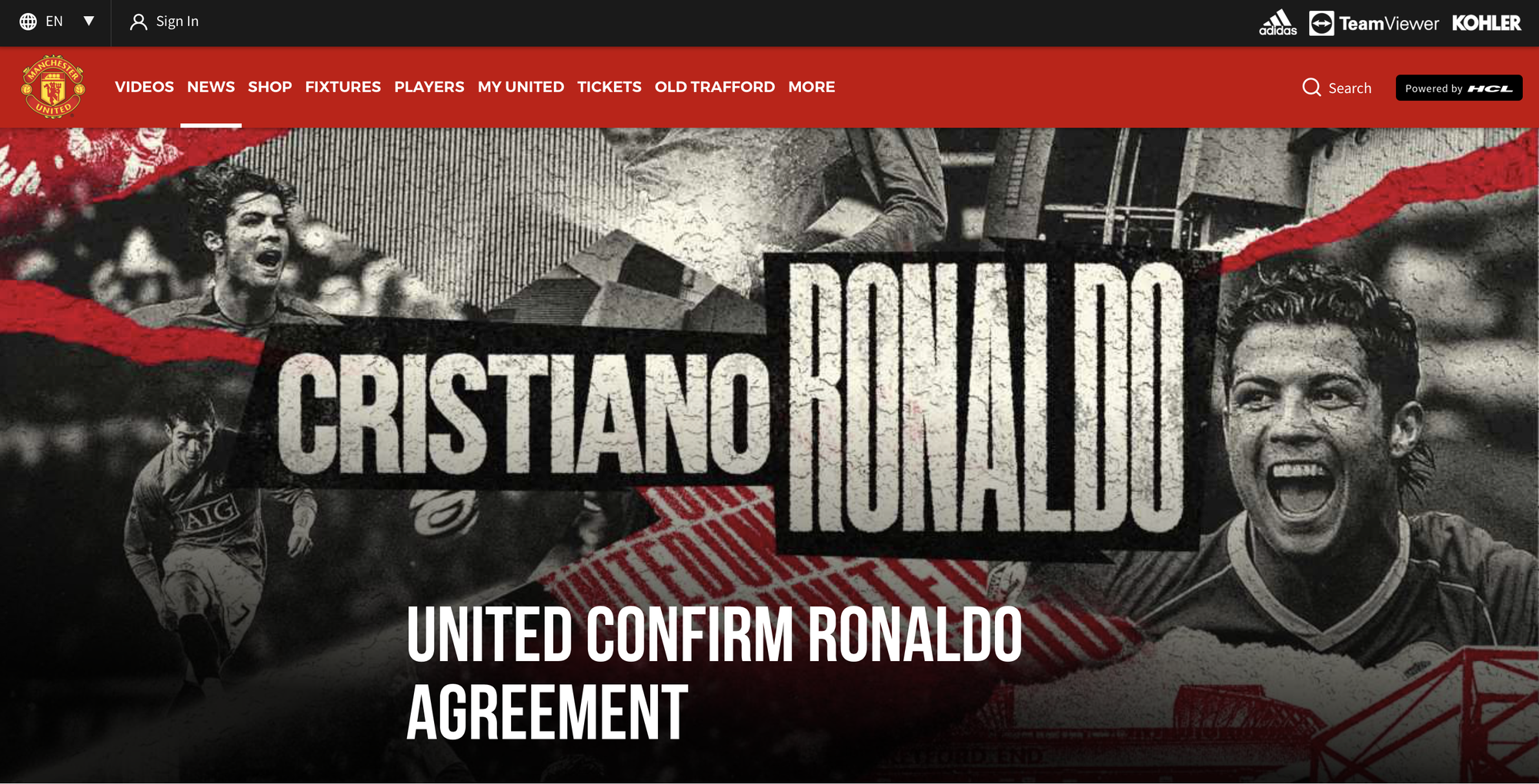 Ronaldo t&aacute;i hợp Man United: Truyền th&ocirc;ng thế giới việt vị, trang chủ Quỷ đỏ sập nguồn - Ảnh 1.