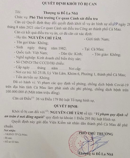 Khởi tố 1 gi&aacute;m đốc l&agrave;m l&acirc;y lan dịch Covid-19 - Ảnh 1.