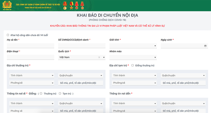 Bộ C&ocirc;ng an triển khai hệ thống khai b&aacute;o Covid-19, lấy m&atilde; QR để qua chốt - Ảnh 2.