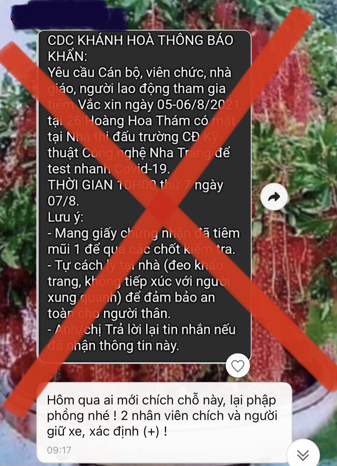 Kh&aacute;nh H&ograve;a: Giả th&ocirc;ng b&aacute;o khẩn của CDC về một t&igrave;nh nguyện vi&ecirc;n dương t&iacute;nh SARS-CoV-2 - Ảnh 1.