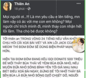 Thi&ecirc;n An cầu cứu v&igrave; fan của Jack dọa nạt - Ảnh 1.