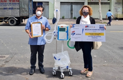 Doanh nghiệp châu Âu tặng máy thở cho TP HCM và Bình Dương