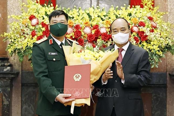 Chủ tịch nước trao Quyết định thăng quân hàm Thượng tướng Quân đội