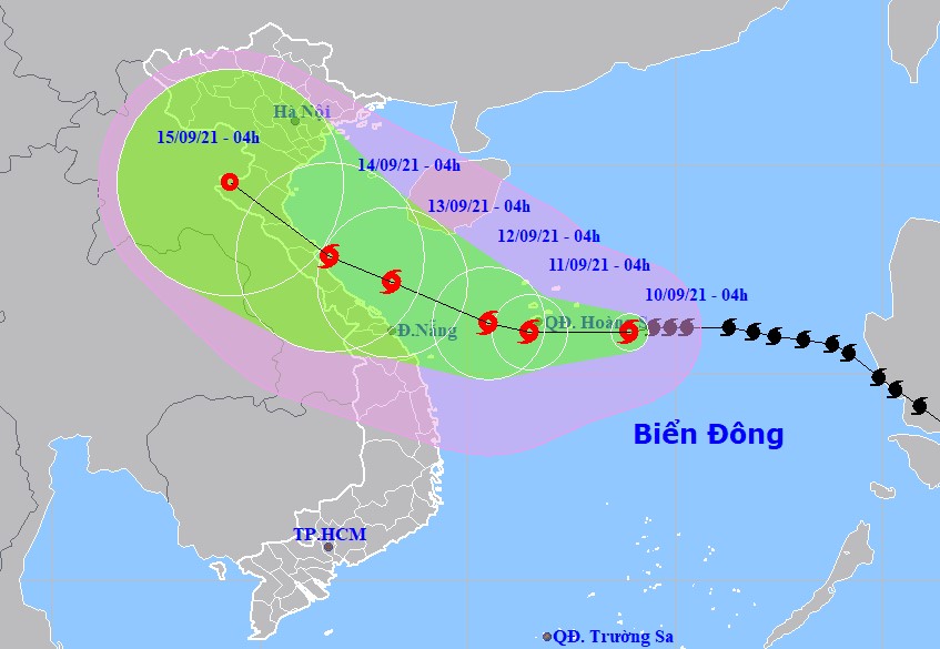Bão số 5 giật cấp 13 hướng vào từ Quảng Trị - Quảng Ngãi - Ảnh 1.
