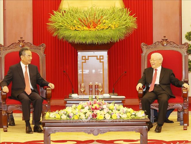 Tổng B&iacute; thư Nguyễn Ph&uacute; Trọng tiếp Ủy vi&ecirc;n Quốc vụ, Bộ trưởng Bộ Ngoại giao Trung Quốc - Ảnh 2.