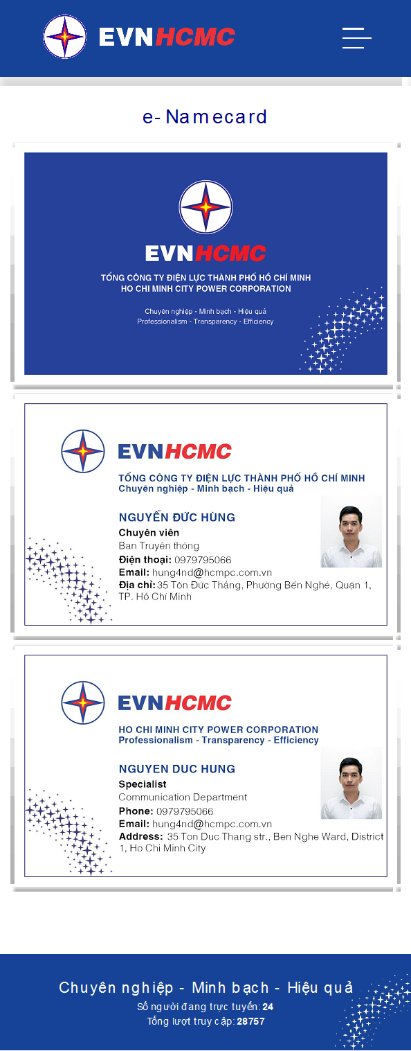 EVNHCMC số hóa hoạt động giao tiếp với danh thiếp điện tử - Ảnh 3.