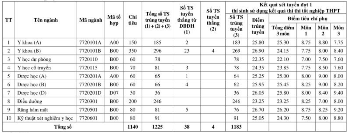 Điểm chuẩn trúng tuyển các trường khối y dược - Ảnh 3.