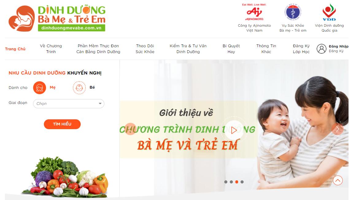 Dinh dưỡng thai kì hợp lí từ Phần mềm của Bộ Y tế