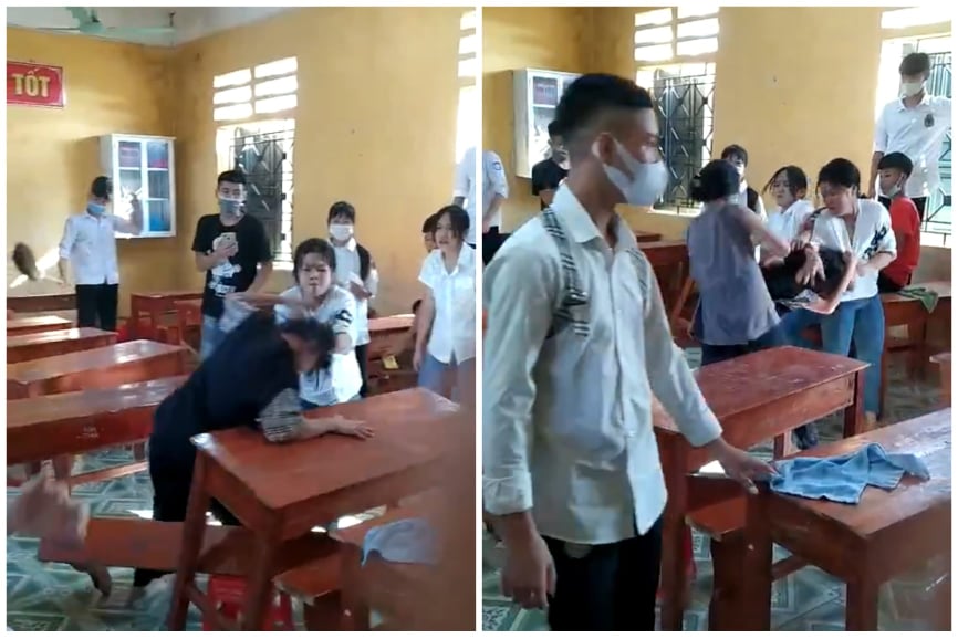 CLIP: Nữ sinh lớp 9 bị đ&aacute;nh hội đồng nhập viện chỉ v&igrave; v&ocirc; t&igrave;nh dẫm v&agrave;o ch&acirc;n bạn - Ảnh 1.
