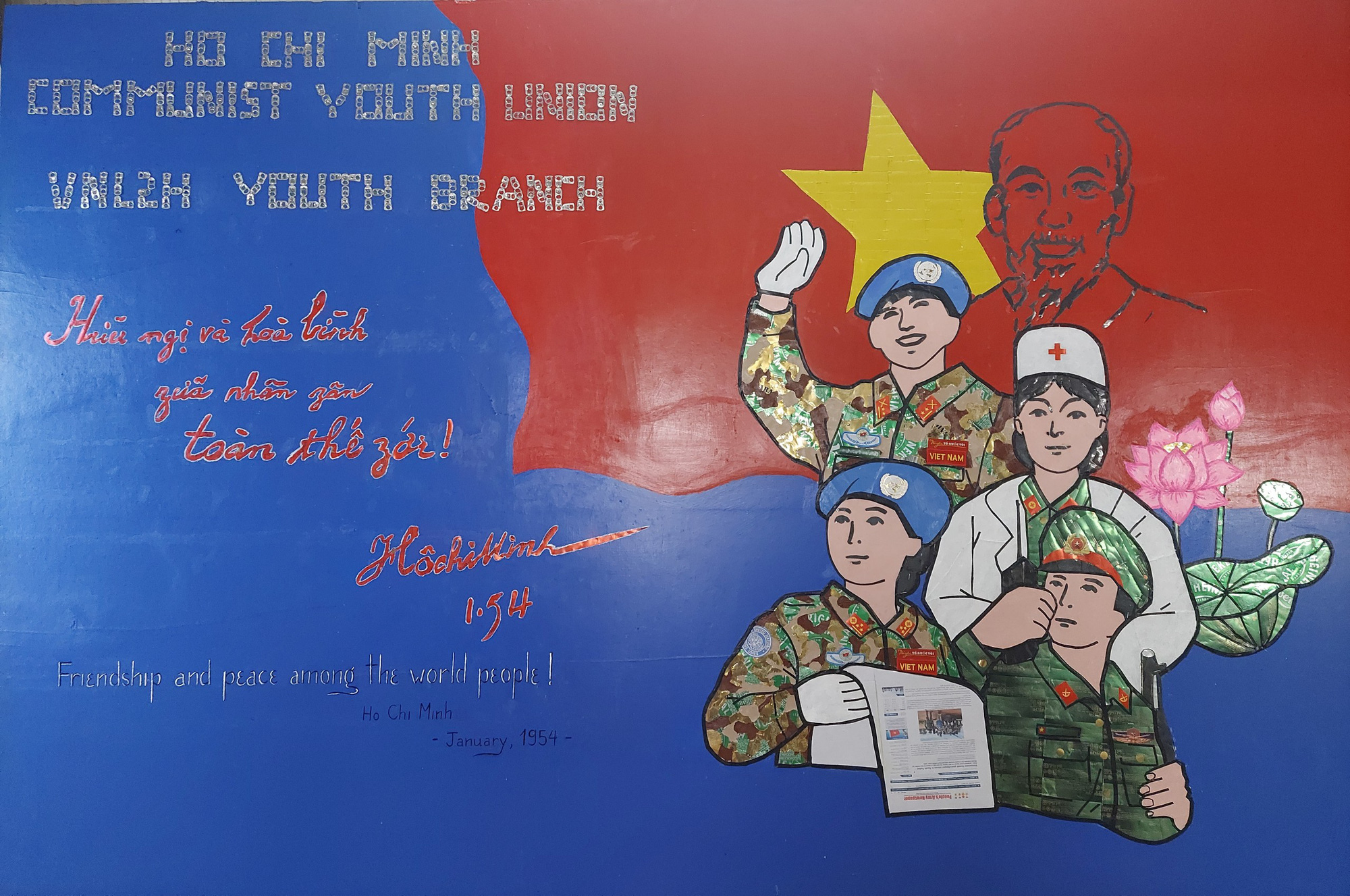 Bất ngờ tranh kỷ niệm Quốc khánh 2-9 của Bệnh viện dã chiến mũ nồi xanh Việt Nam tại Nam Sudan - Ảnh 6.