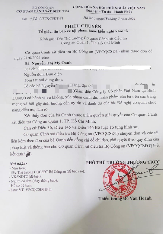 Vy Oanh gởi đơn tố cáo chủ kênh YouTube Lang thang đường phố - Ảnh 2.