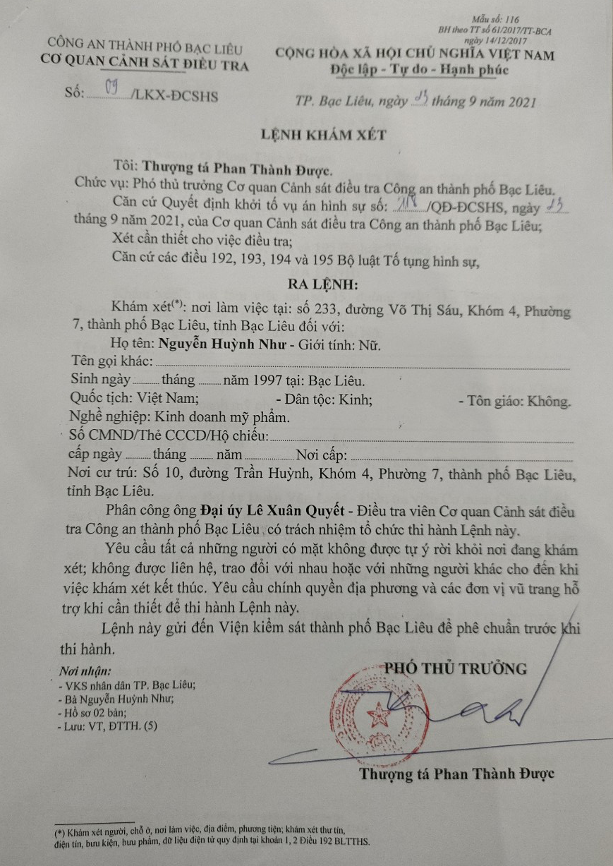 Khởi tố, kh&aacute;m x&eacute;t nhiều nơi li&ecirc;n quan nữ gi&aacute;m đốc bị tố l&acirc;y lan dịch Covid-19 - Ảnh 4.