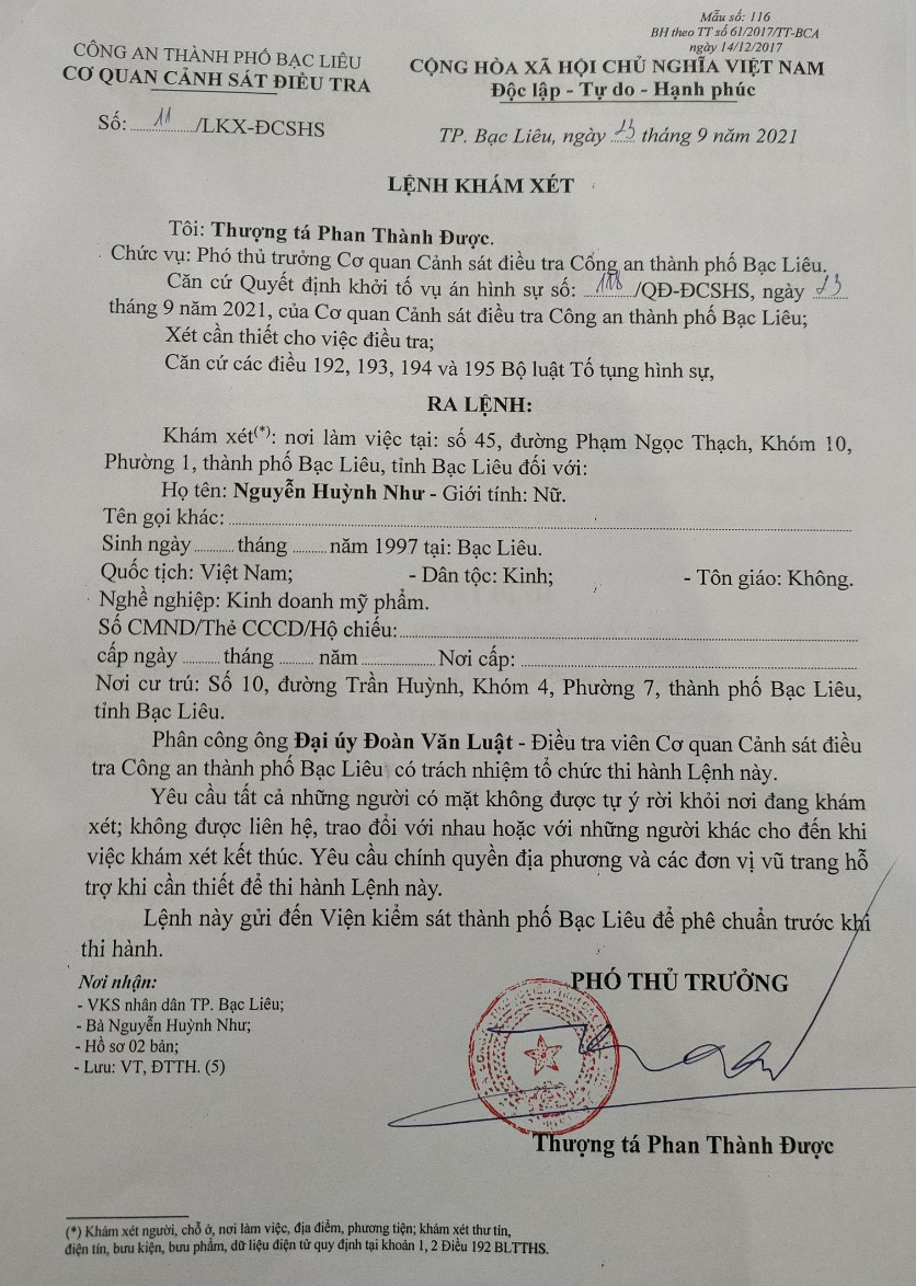 Khởi tố, kh&aacute;m x&eacute;t nhiều nơi li&ecirc;n quan nữ gi&aacute;m đốc bị tố l&acirc;y lan dịch Covid-19 - Ảnh 5.
