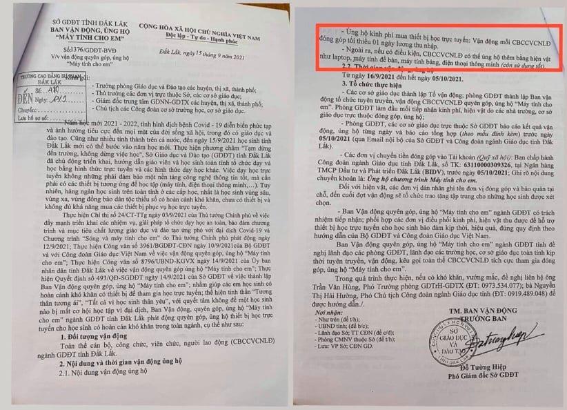 Vận động giáo viên Đắk Lắk đóng góp chương trình "Máy tính cho em": Tự nguyện, không áp đặt
